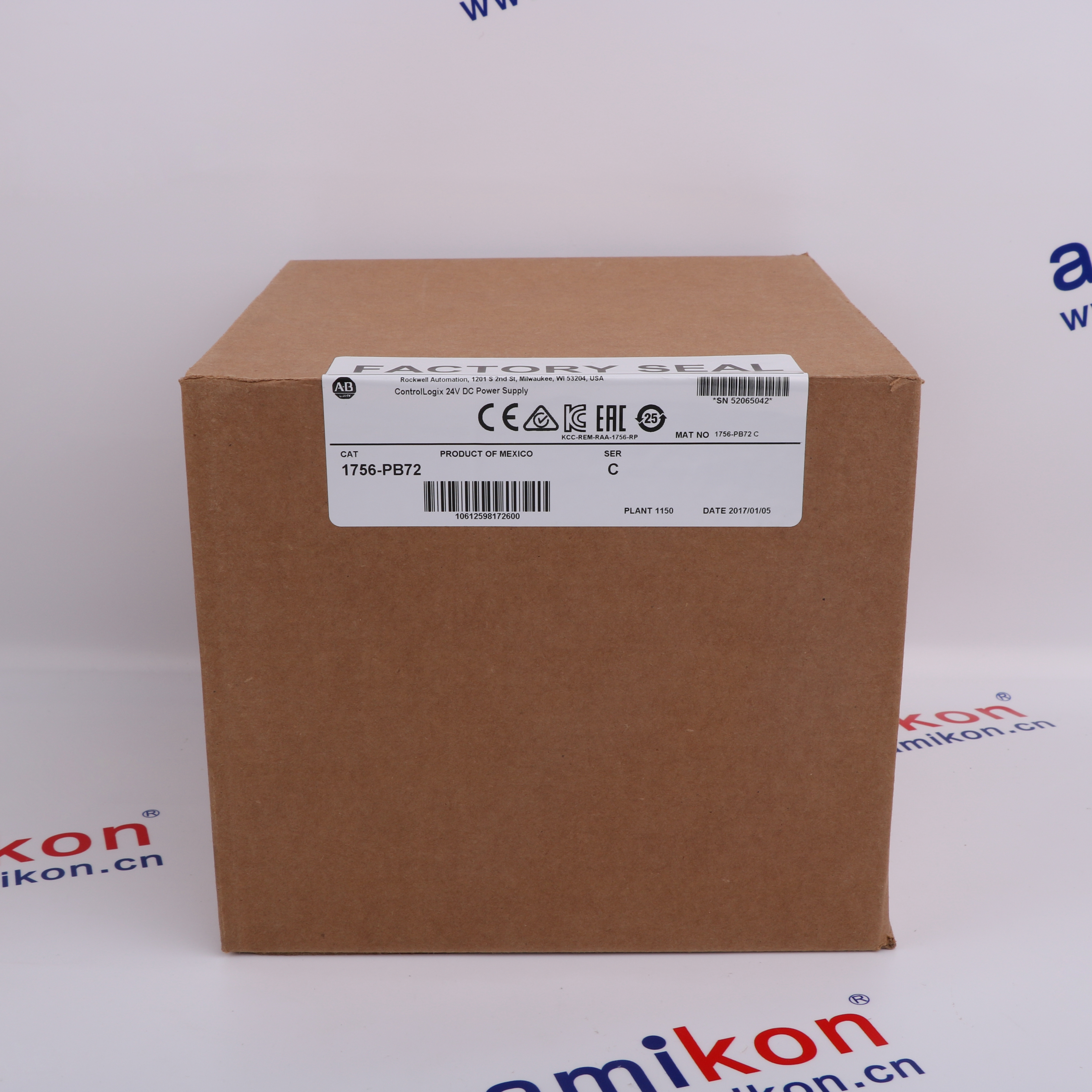 1756-PB72|Allen-Bradley|ControlLogix 24V DC Power Suppl|Amikon Limited